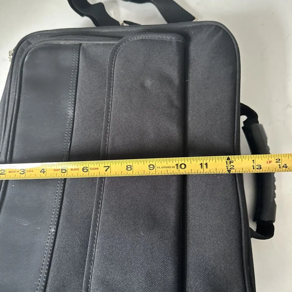 INIT Laptop Computer Shoulder Bag Black 12”x15” Shoulder Strap